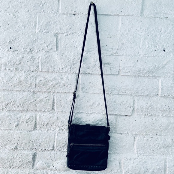 The sak black leather shoulder bag good condition